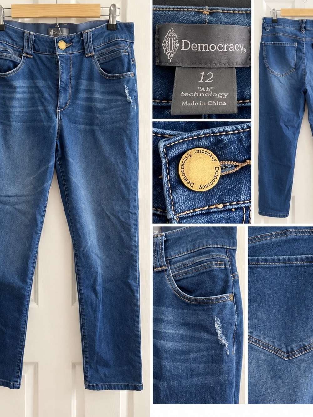 Democracy Slim Women's Jeans in Deep Blue Wash